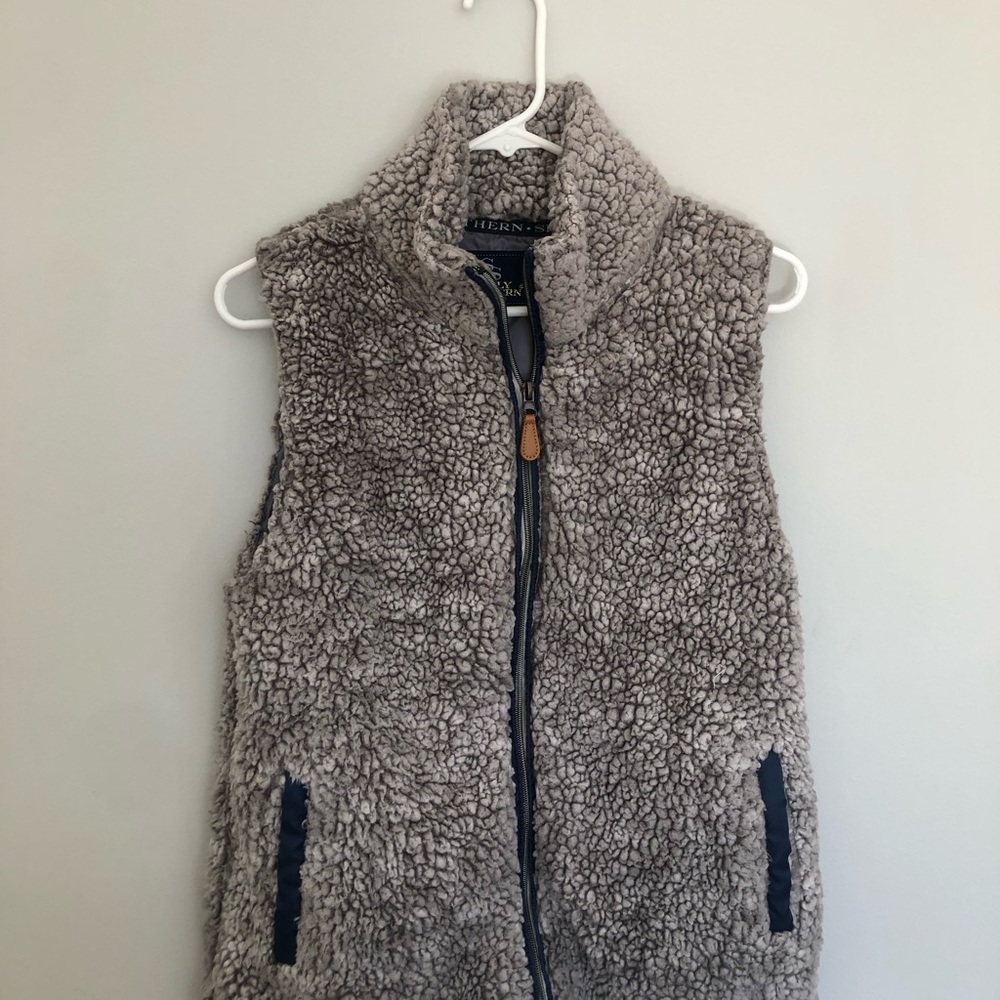 Simply Southern Grey Fur Vest
